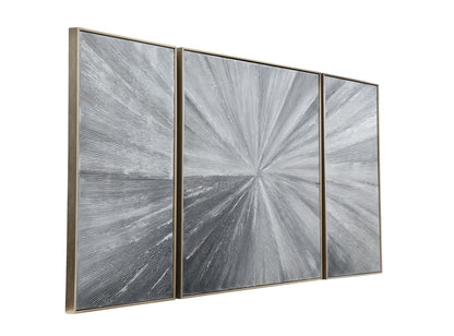 Cambric Canvas Art (Set of 3) - Dark Gray