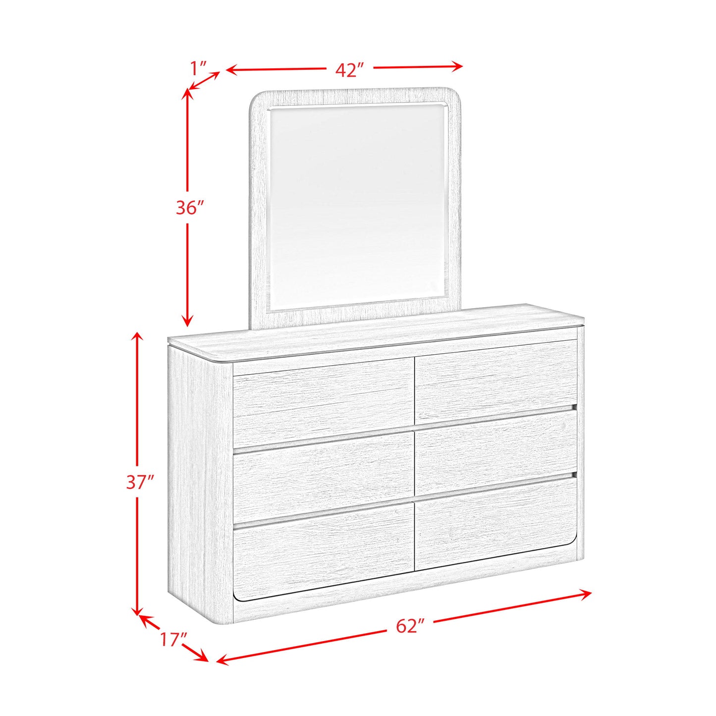 Rosalie - Dresser And Mirror Set