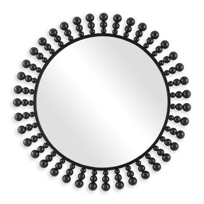 Aziel - Round Mirror - Black