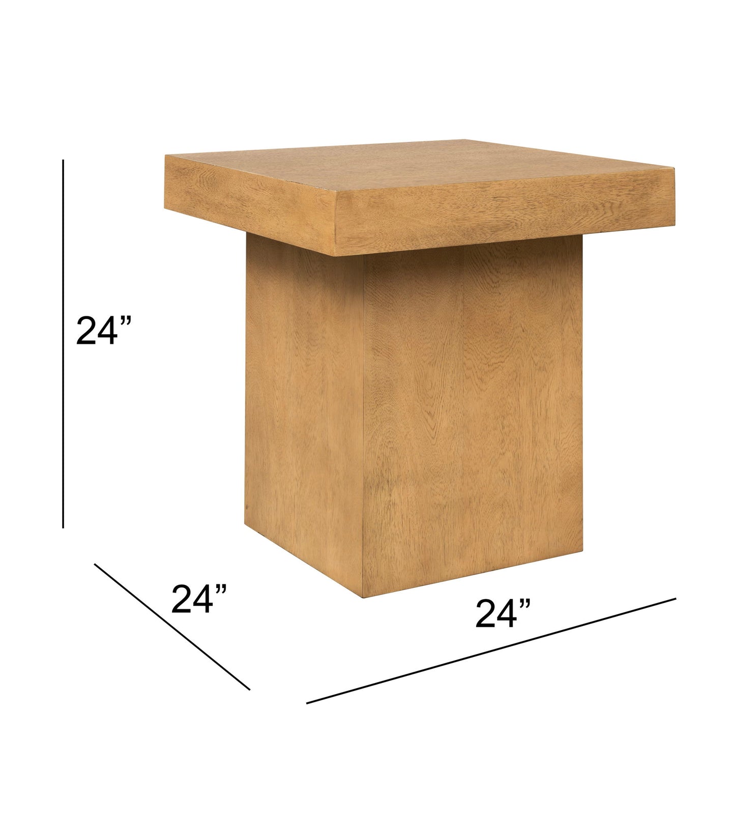 Padula - Large End Table - Light Oak
