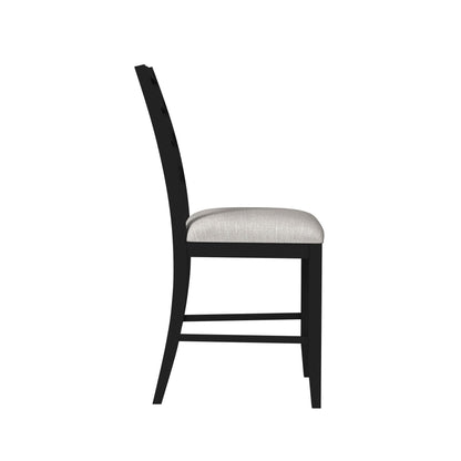 Tulane - 5 Piece Dining Set (Counter Table & 4 Counter Chairs) - Oak & Black