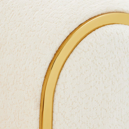 Sassani - Loveseat - Crepe / Gold