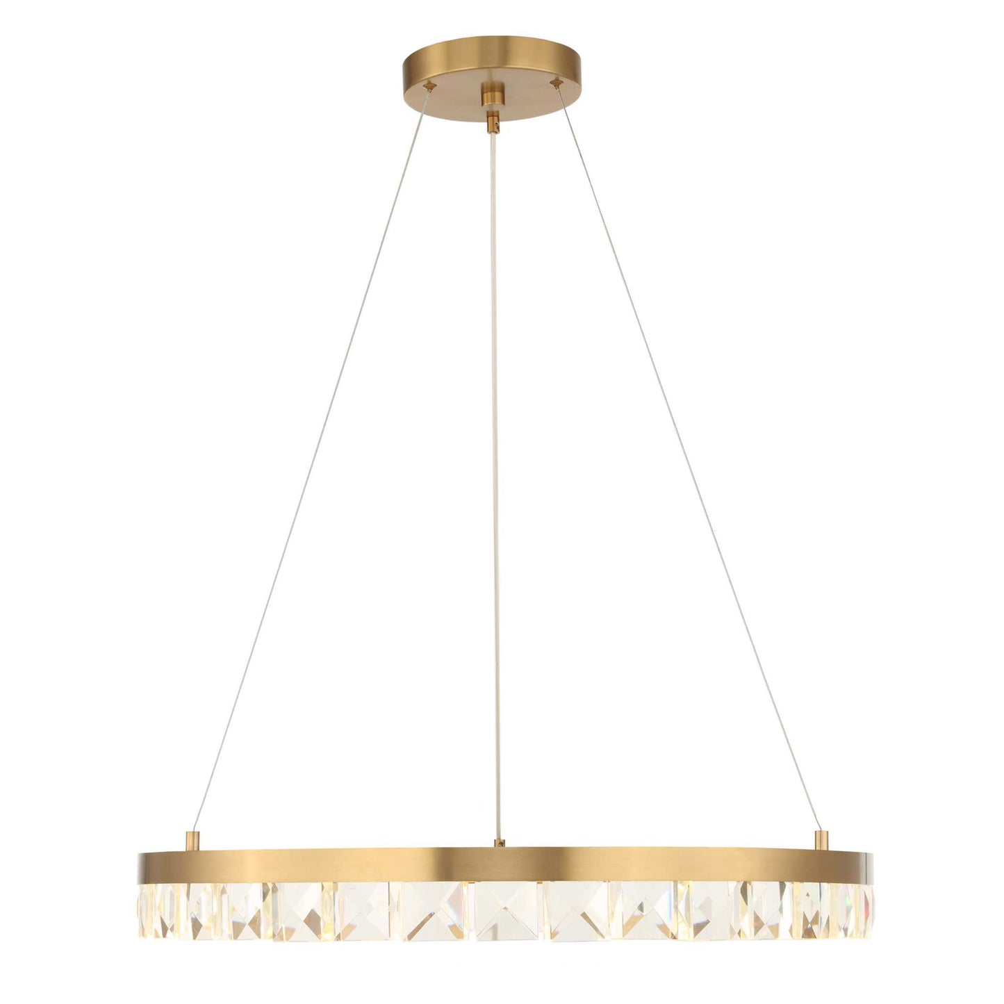 Segovia - Round Crystal LED Chandelier - Gold