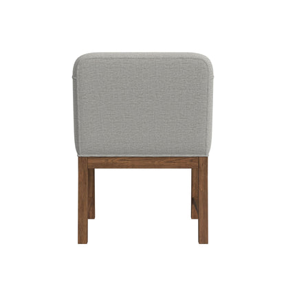 Glinda - Upholstered Fabric Dining Chair (Set of 2) - Brown / Light Gray