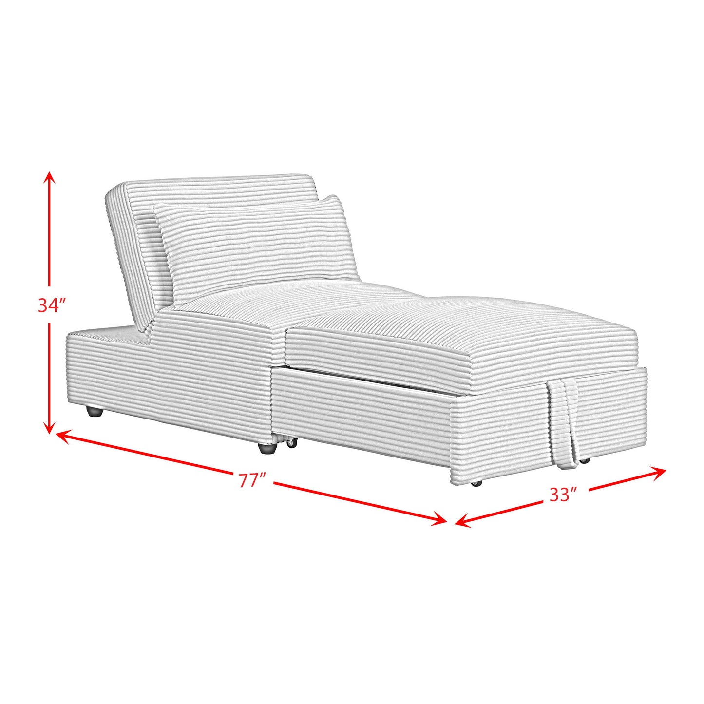 Pluto - Chair With Kidney Pillow, Klik Klak And Pop Up - Coronado Gray
