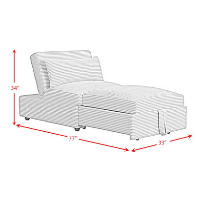 Pluto - Chair With Kidney Pillow, Klik Klak And Pop Up - Coronado Gray