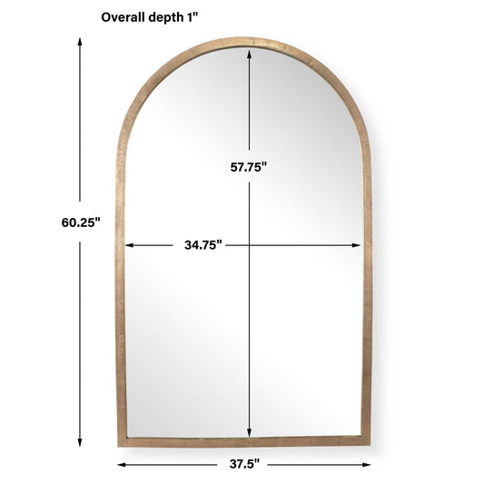 Vestry - Arch Mirror - Antique Brass