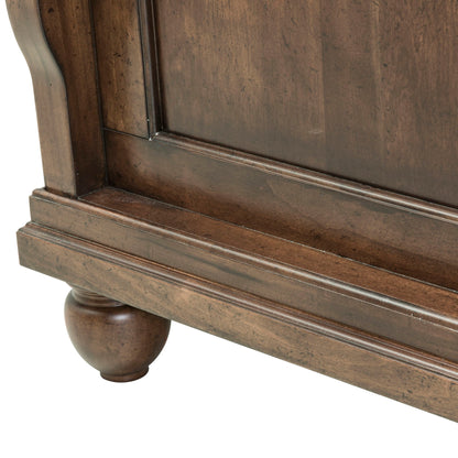 Rustic Traditions - Queen Sleigh Footboard - Rustic Cherry