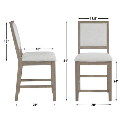 Lily - Counter Chair (Set of 2) - Greige