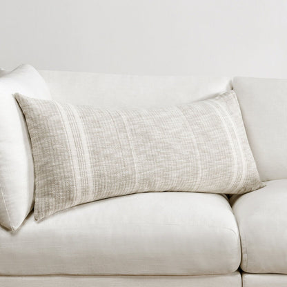 Ria - 36" x 16" Pillow - Natural / Black