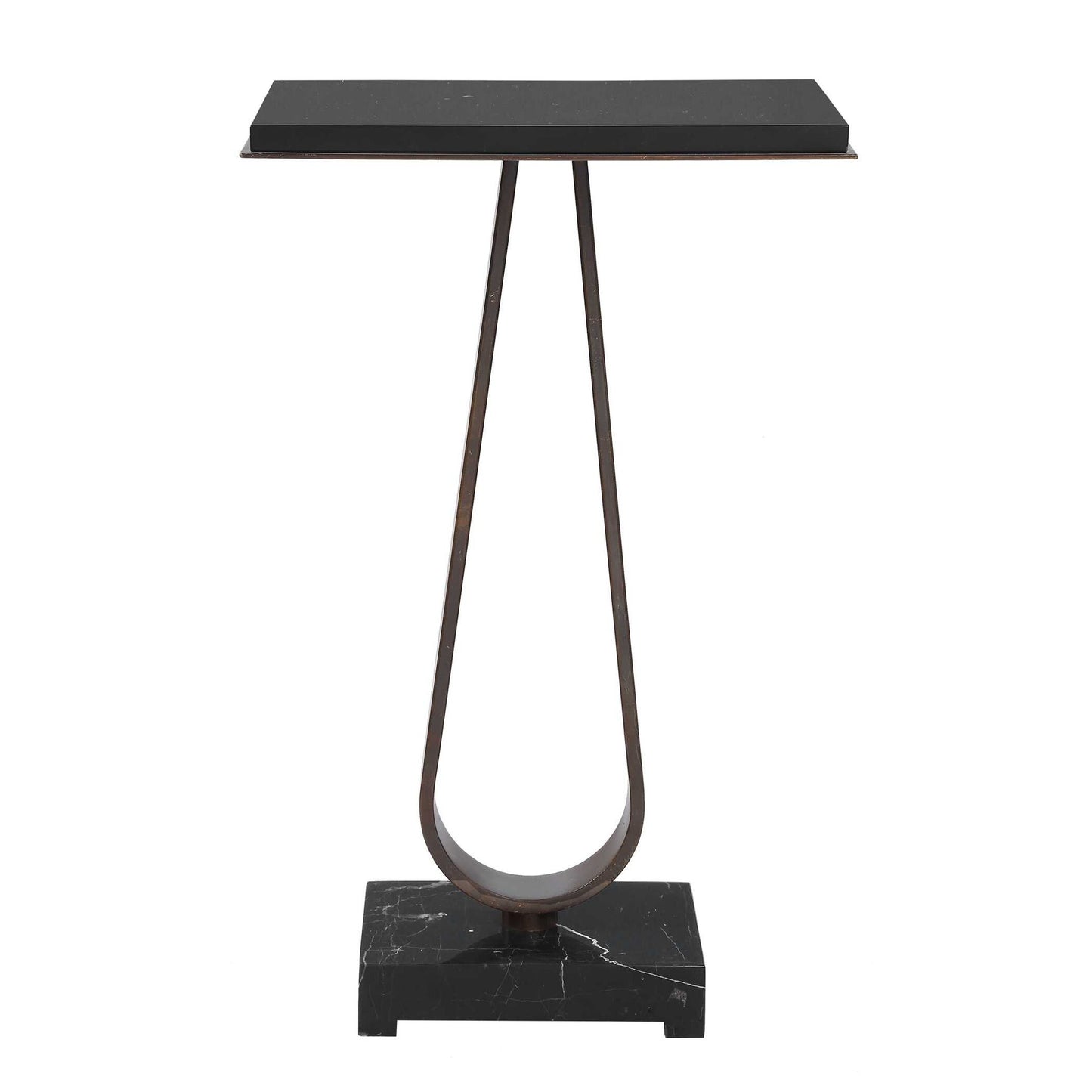 Galloway - Minimalist Accent Table - Black / Bronze