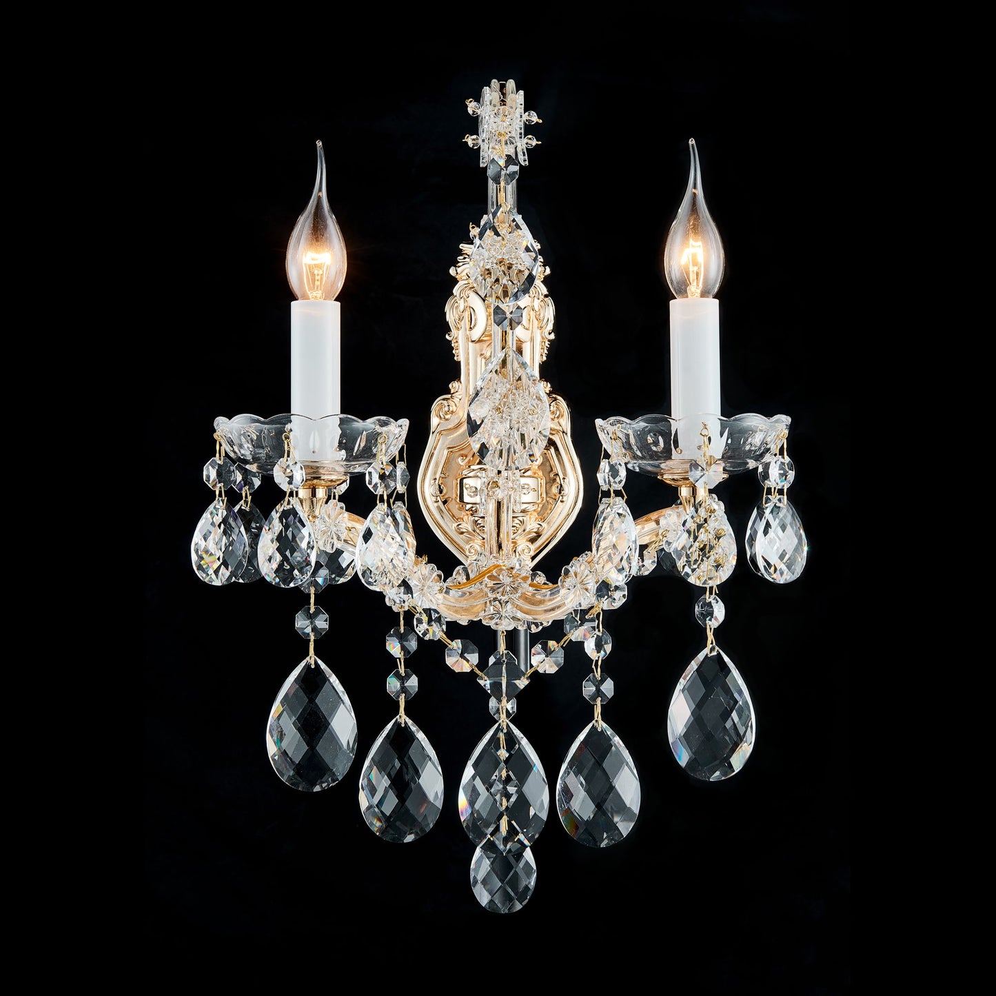 Michael Amini Lighting - La Scala Traditional Crystal Wall Sconce - Gold
