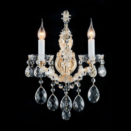 Michael Amini Lighting - La Scala Traditional Crystal Wall Sconce - Gold
