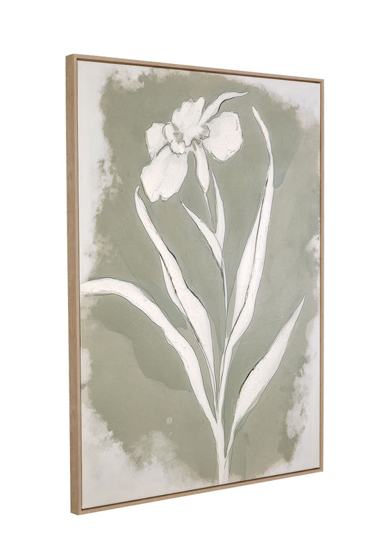 Serene Botanical I Framed Canvas - Beige