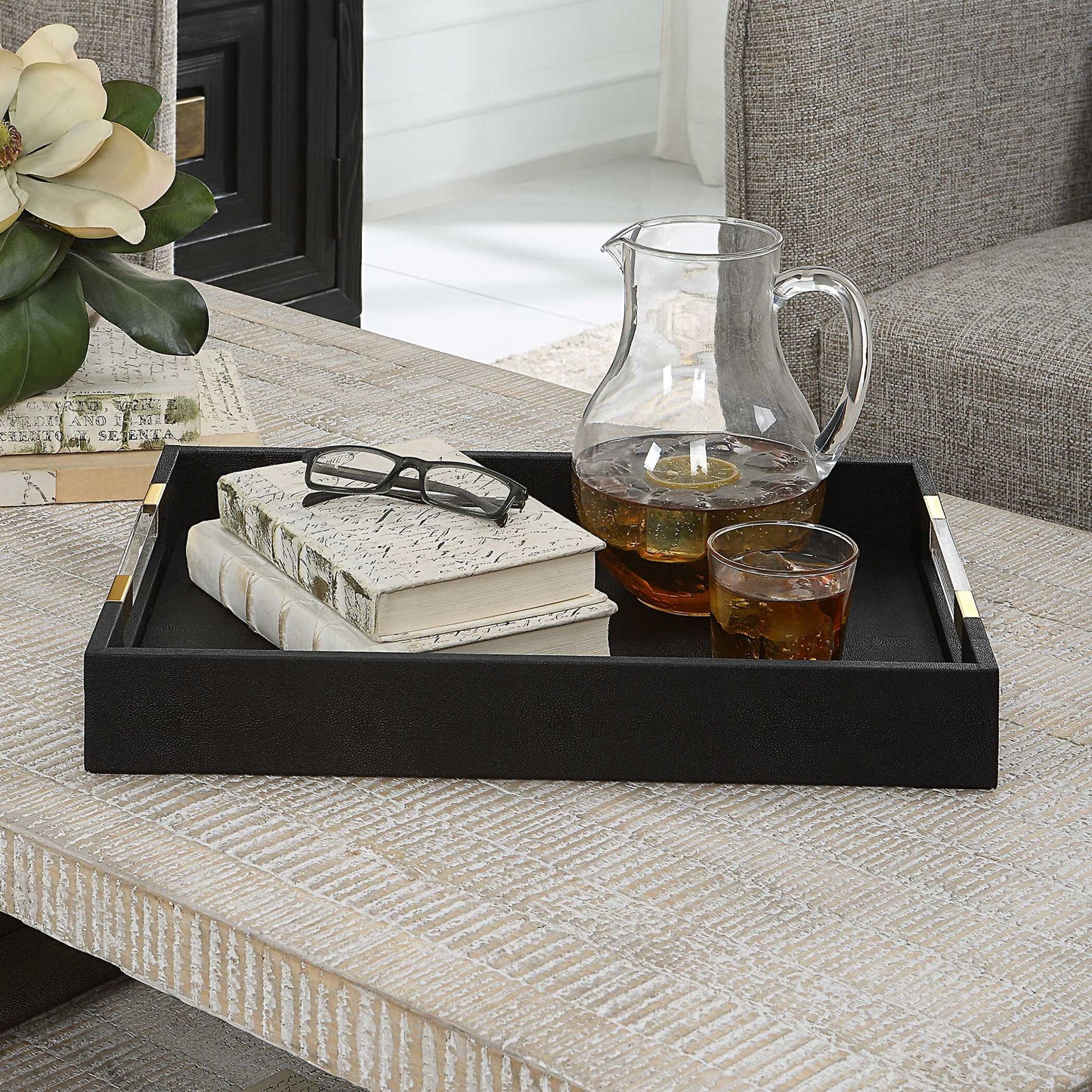 Wessex - Shagreen Tray - Black