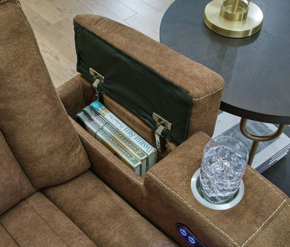Wolfridge - Power Recliner/Adj Headrest - Brindle