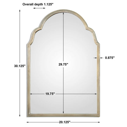 Brayden - Petite Arch Mirror - Silver