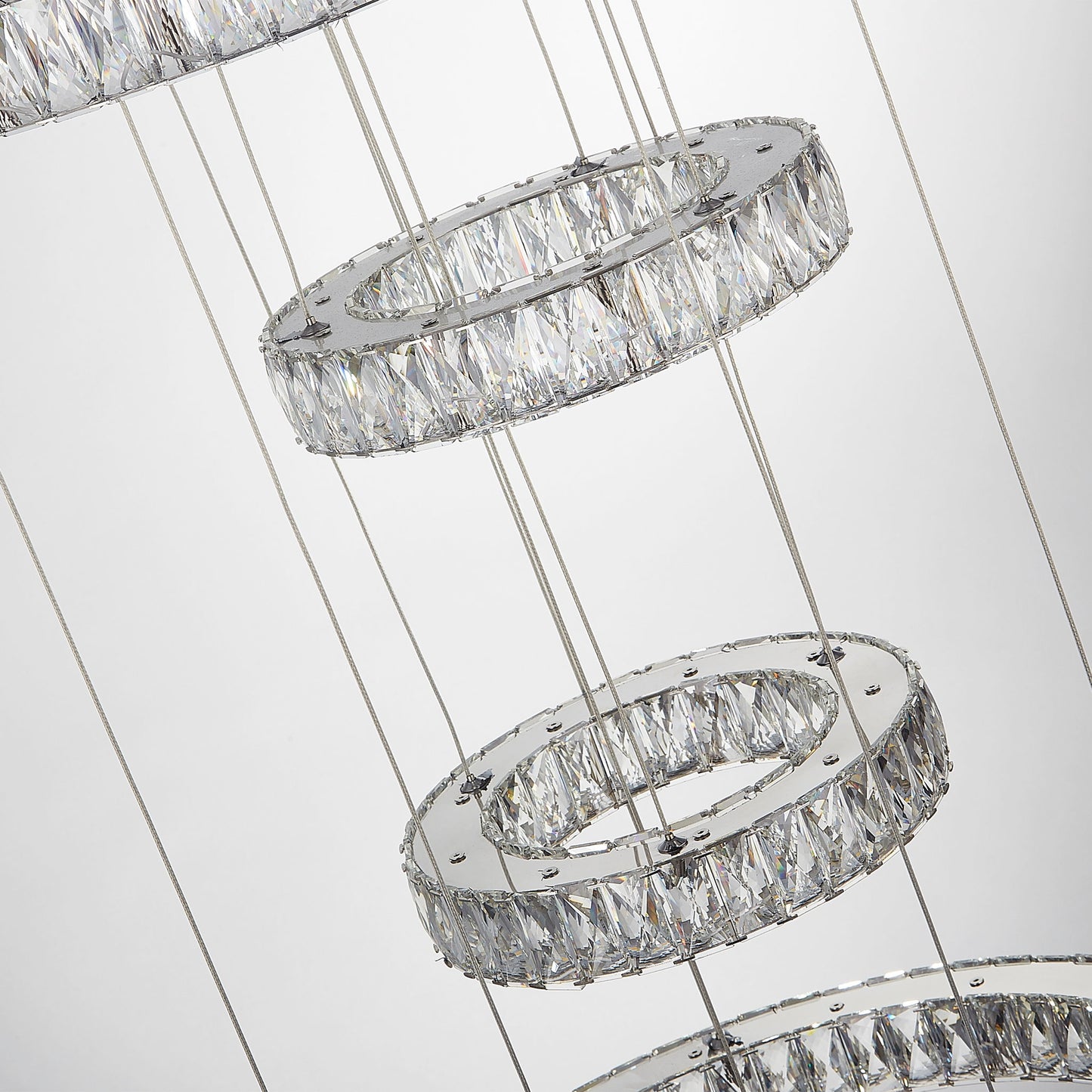 Michael Amini Lighting - Galaxy Modern 49" Crystal Chandelier - Chrome