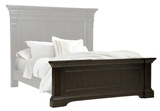 Caldwell - Queen Panel Footboard & Slats - Smoked Molasses