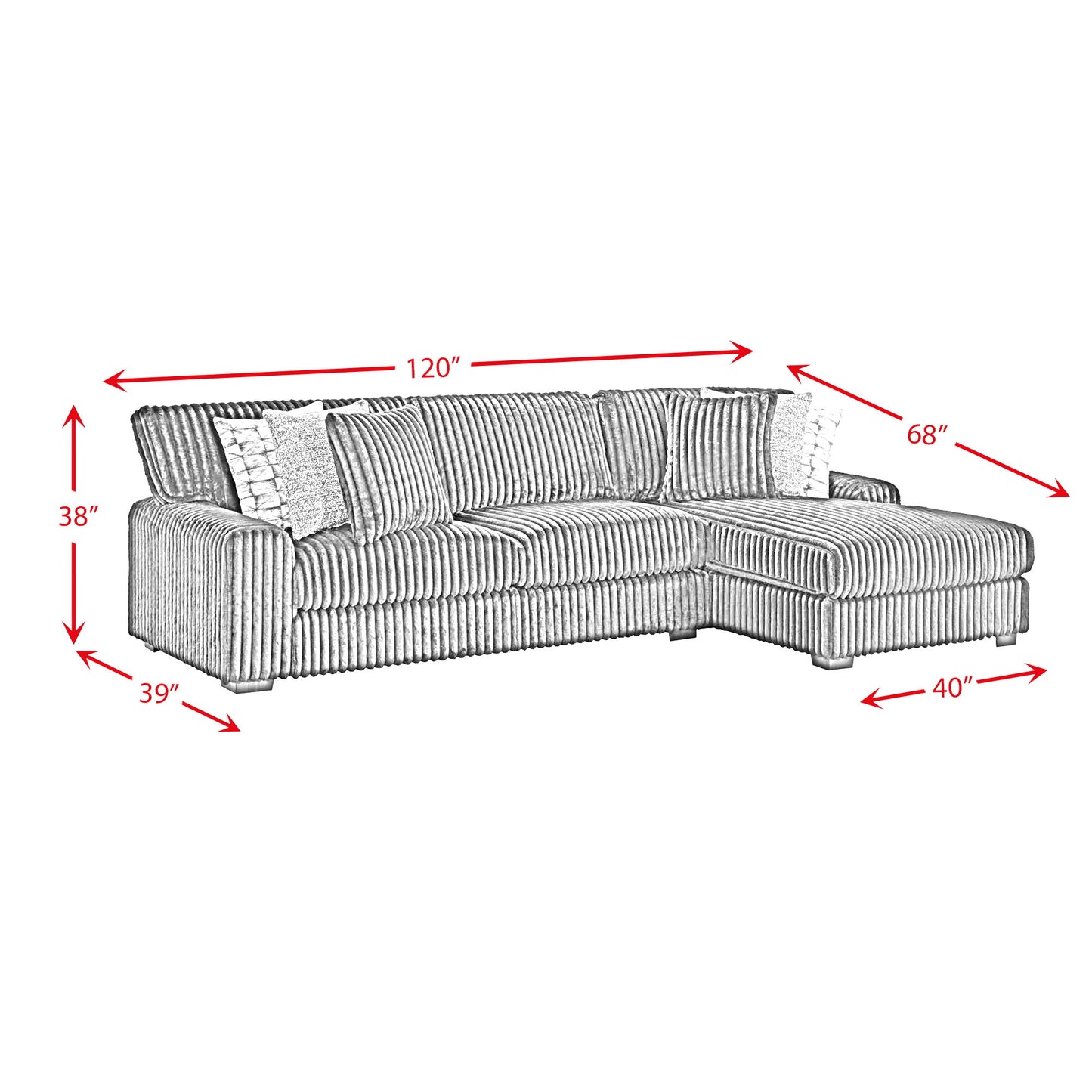 Nightfall - Sectional Set With 1 Pillow