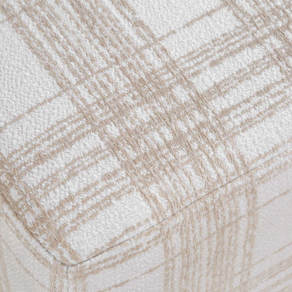 Joie - Porcelain Plaid Ottoman - White
