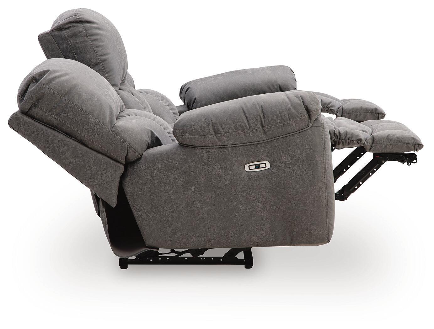 Bakerstein - Power Reclining Sofa With Adjustable Headrest - Galaxy
