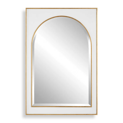 Crisanta - Gloss White Arch Mirror