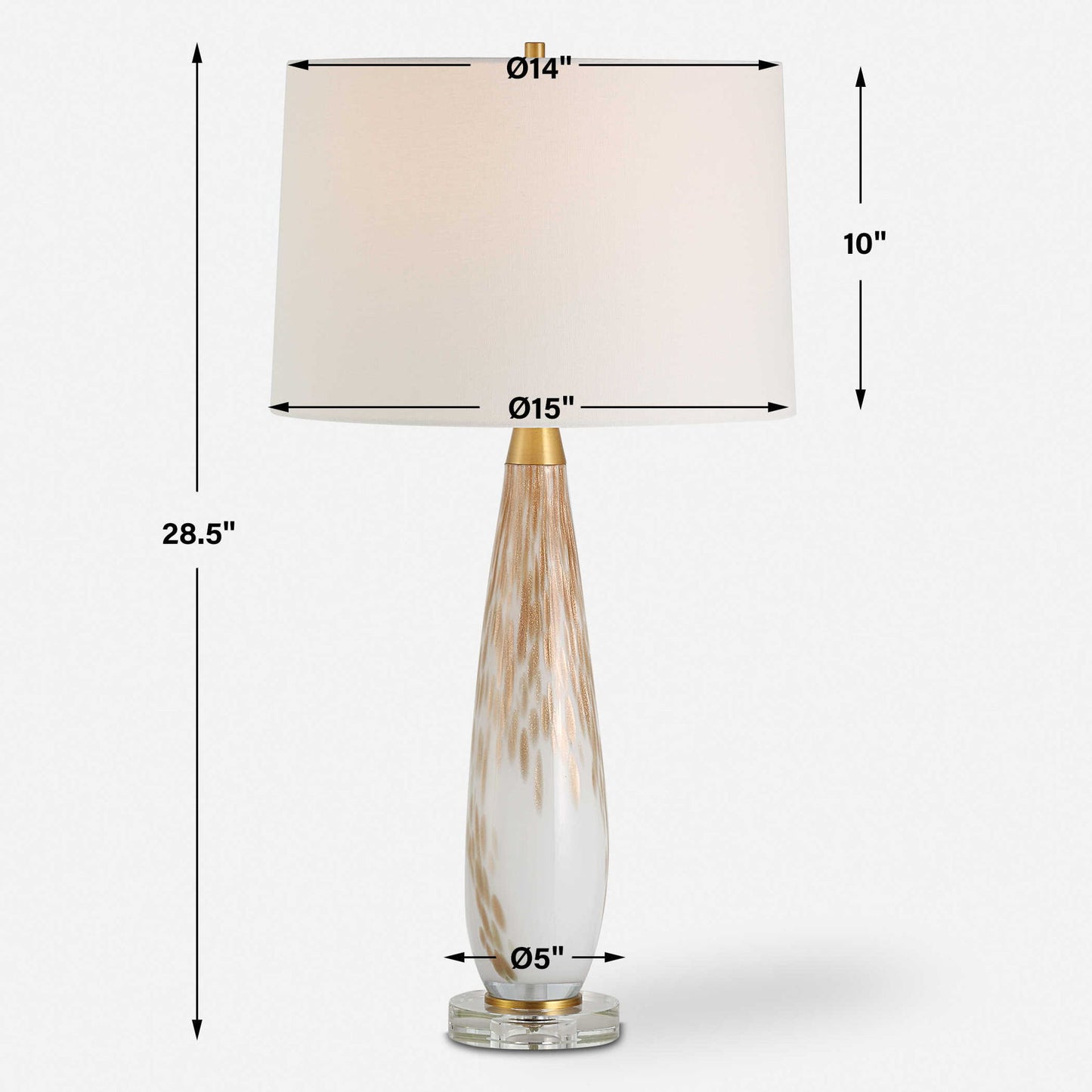 Lyra - Table Lamp - White & Gold