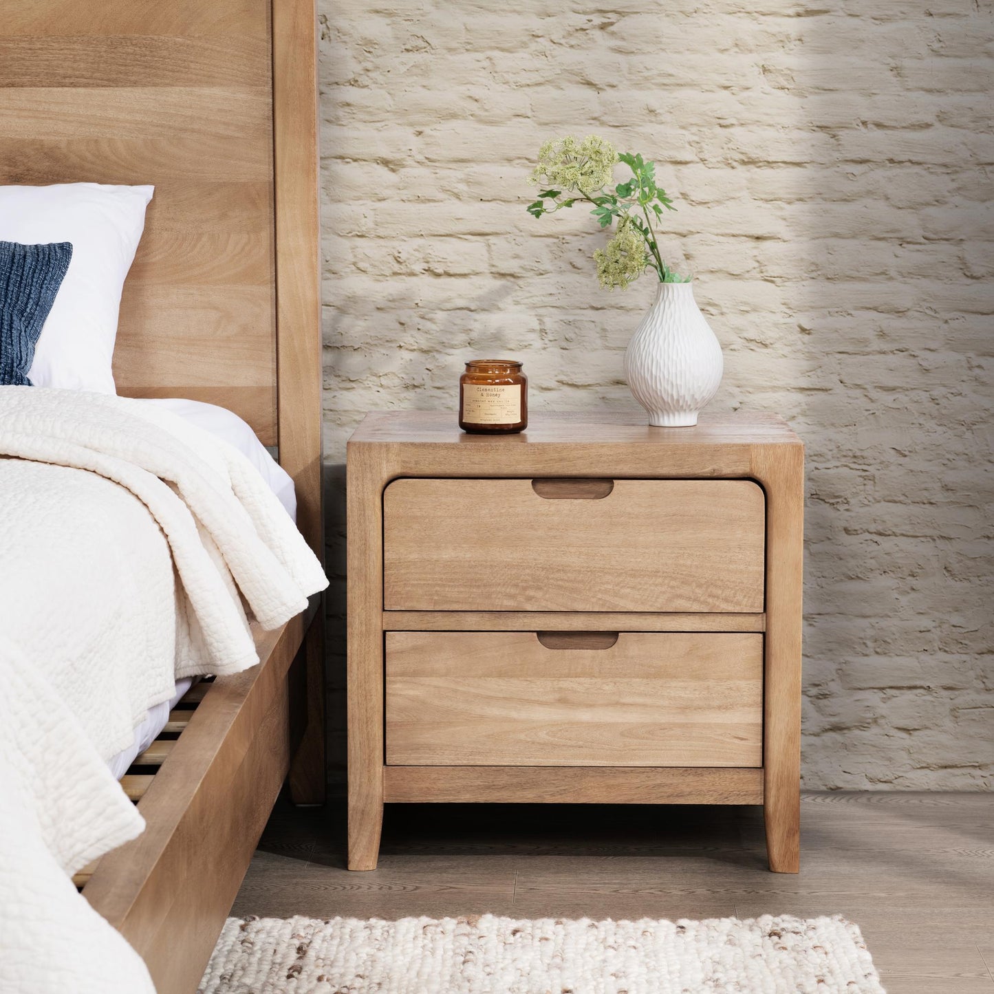 Laguna - 2 Drawer Nightstand - Natural Maple