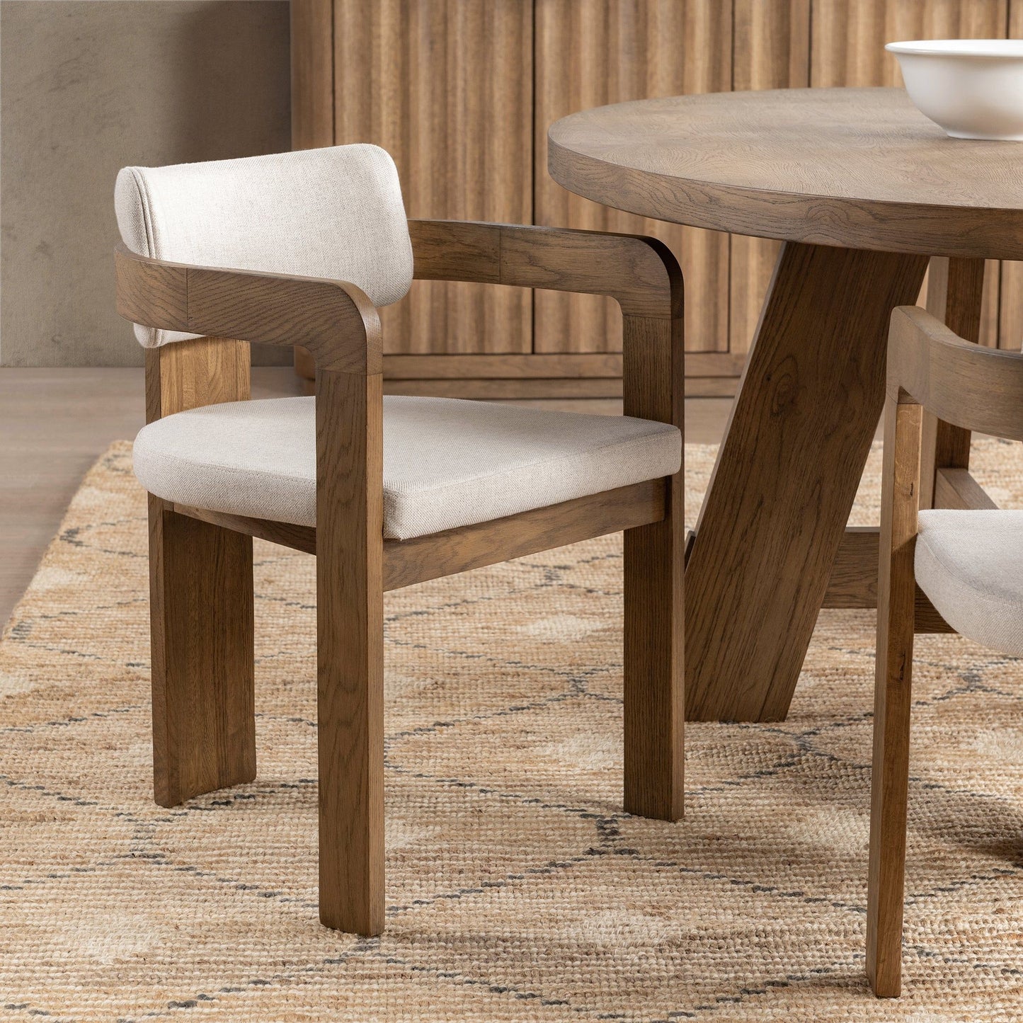 Labelle - Dining Armchair - Tan Oak