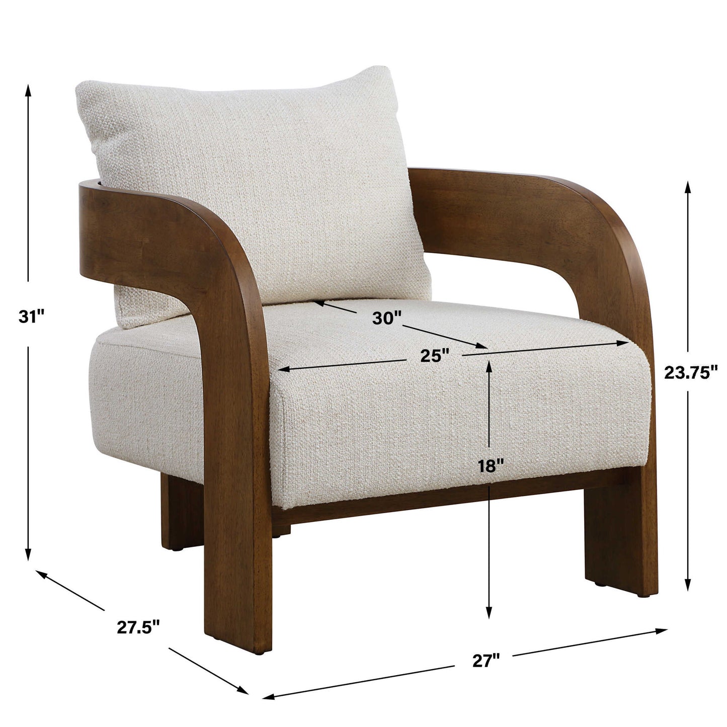 Rowan - Accent Chair - Ivory