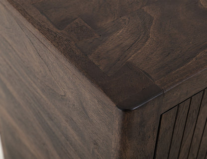 Atenas - Console With 4 Drawer And 2 Doors - Dark Brown