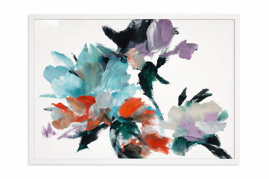 Creative Botanicals Spatter Framed Print - Blue