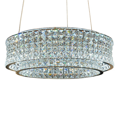 Michael Amini Lighting - Galaxy 24" Round LED Crystal Chandelier - Chrome