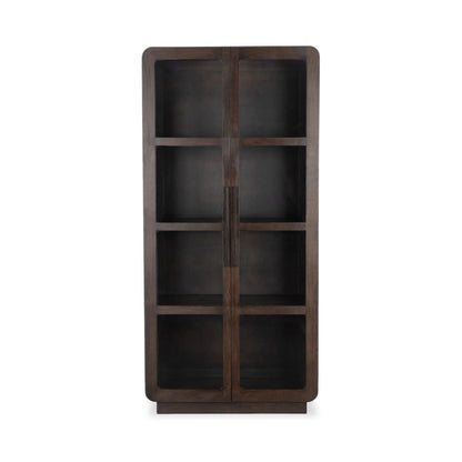 Rogers - Solid Wood Tall Cabinet - Dark Brown