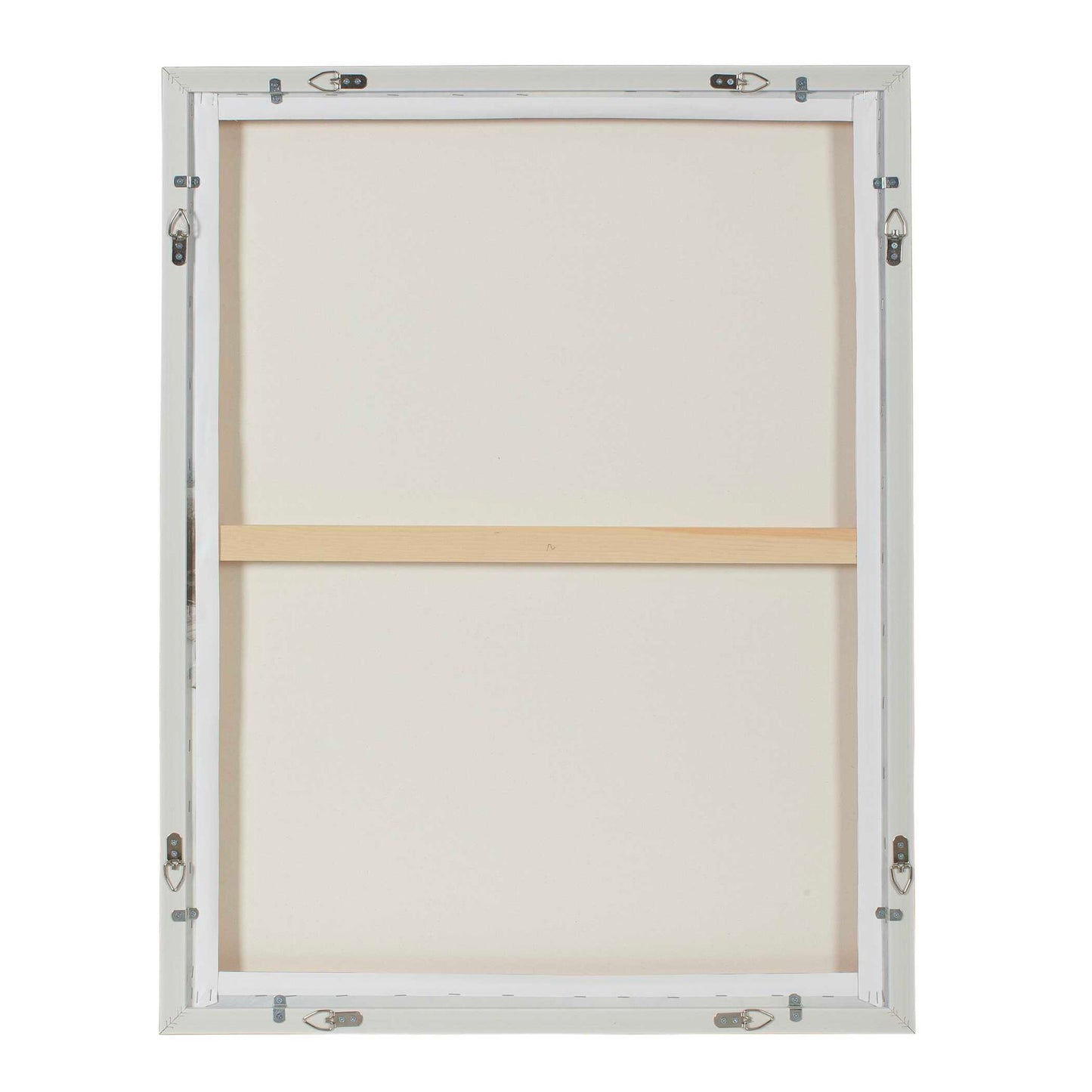 Simple Serenity - Framed Abstract Art - White / Light Blue