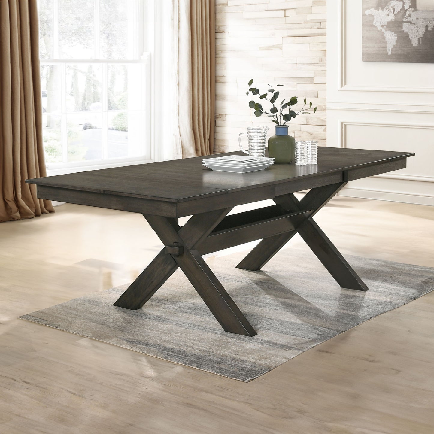 Gulliver - Dining Table Top & Base - Dark Brown