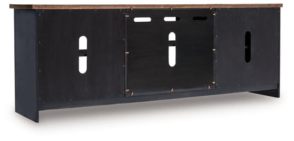 Wildenauer - XL TV Stand With Fireplace Option - Brown / Black