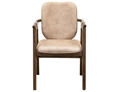 Silver - Upholstered Chair - Brown / Beige