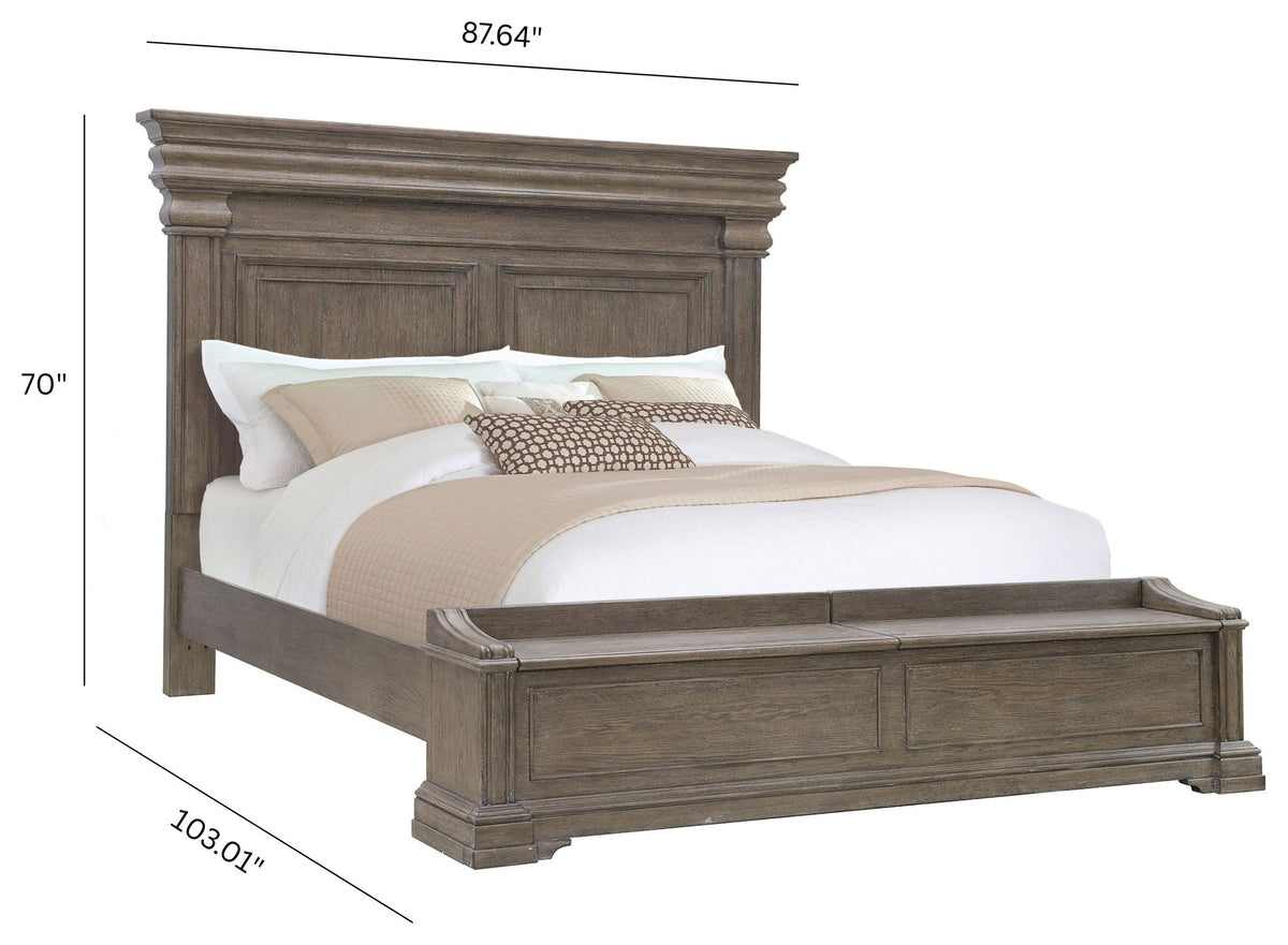 Madison Ridge - Panel Bed With Blanket Chest Footboard