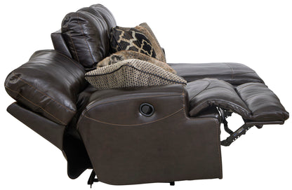 Como - 3 Piece Italian Leather Match Reclining Sectional