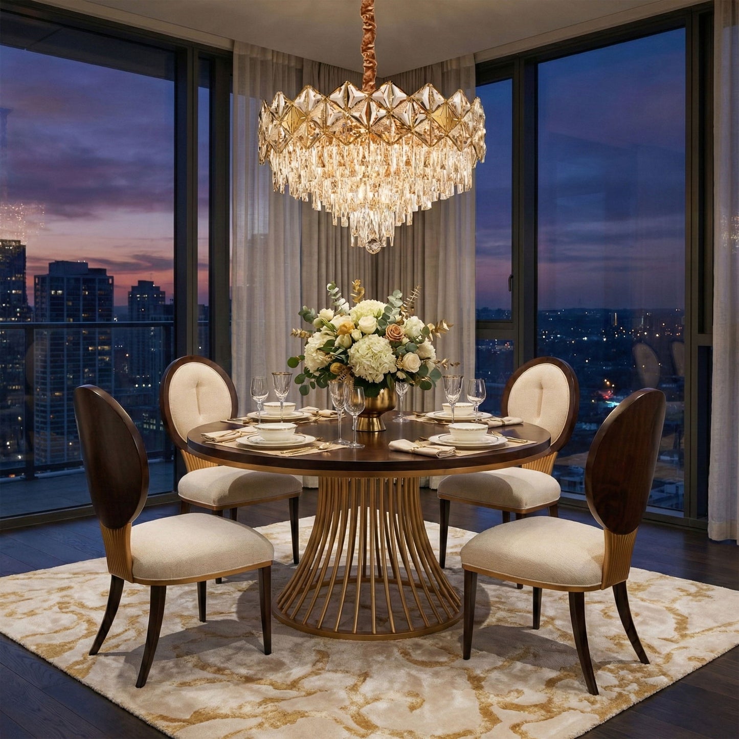 Michael Amini Lighting - Regalia 13-Light Crystal Chandelier - Gold