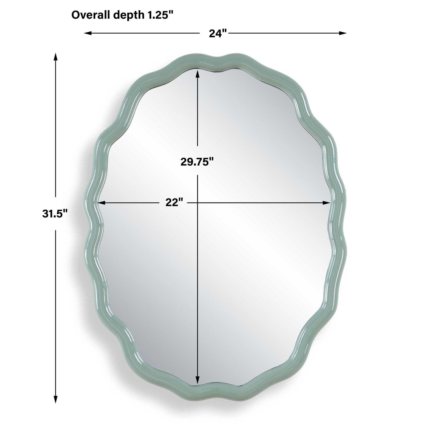 Isly - Robin's Egg Oval Mirror - Blue