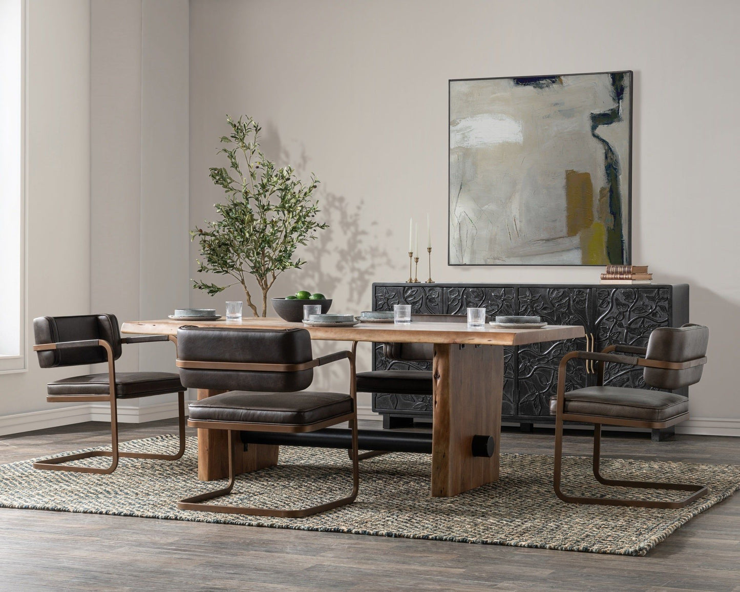 Brinton - 80" Dining Table - Acorn Brown