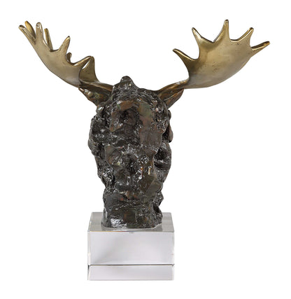 Moose Bust - Bronze Sculpture - Bronze