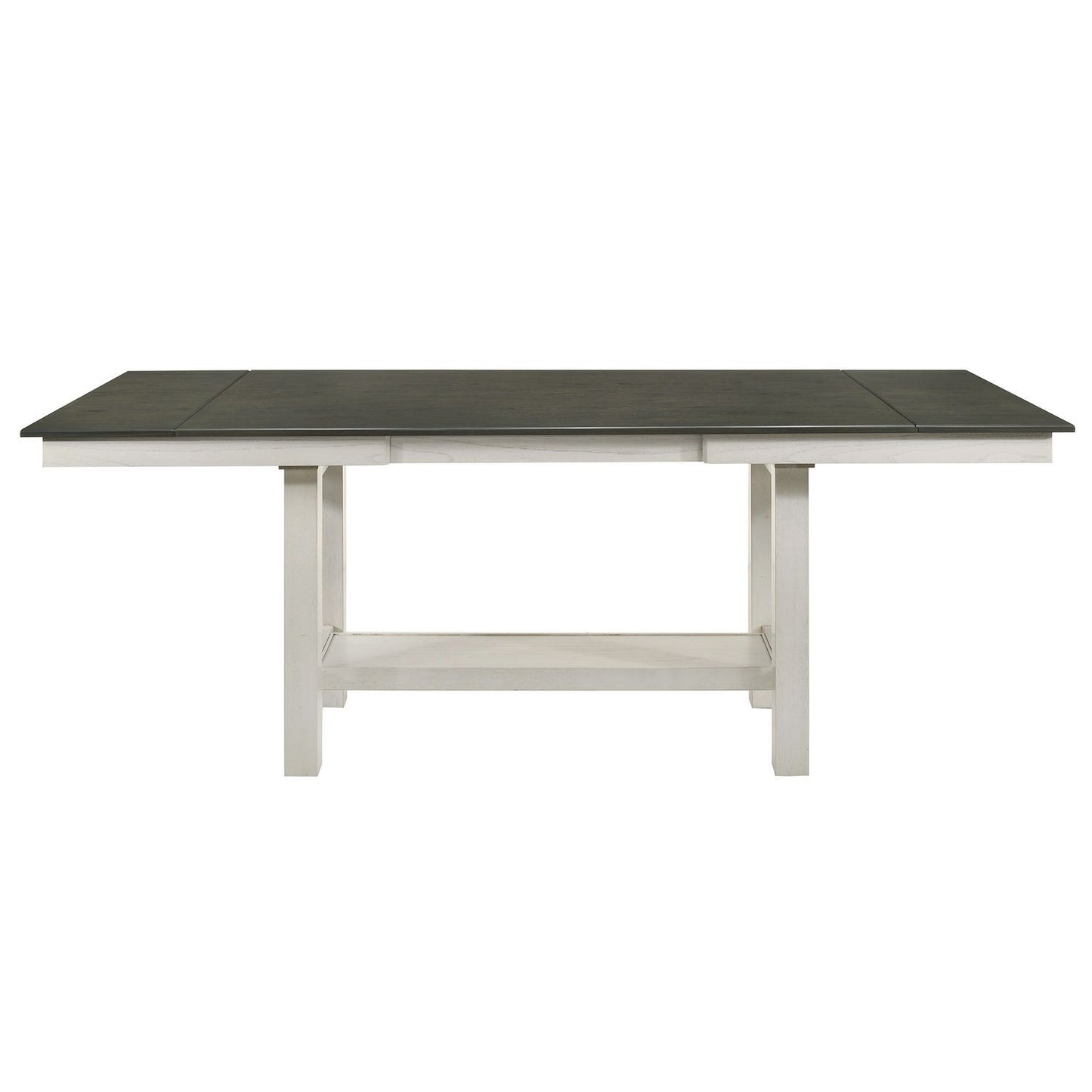 Brook Bay - Gathering Trestle Table Top - Textured White / Carbon Gray