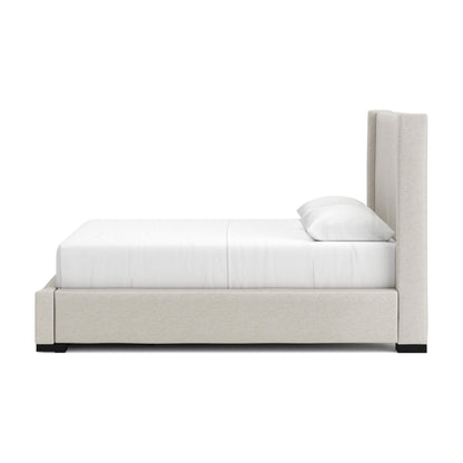 Brozmont - Queen Upholstered Storage Bed - Oatmeal