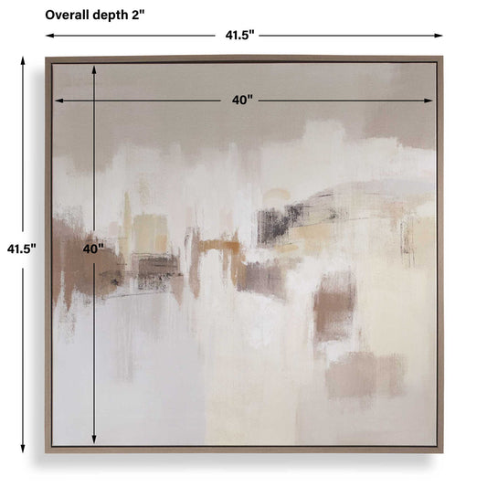 Daybreak - Framed Abstract Art - Black / Blue / Brown / Orange / White / Woodtone / Yellow