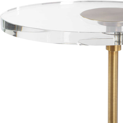 Kaufman - Crystal Accent Table - Black / Brass