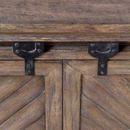 Primalia - Barn Door Media Console - Light Brown